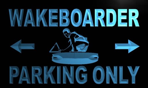 Wake boarder Parking Only Neon Light Sign